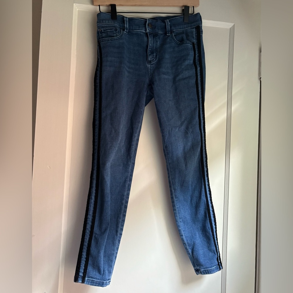 Ann Taylor Jeans with Black Velvet Stripes